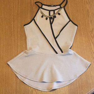 Never worn Peplum top size s